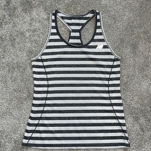 New balance striped athletic racer back tank top